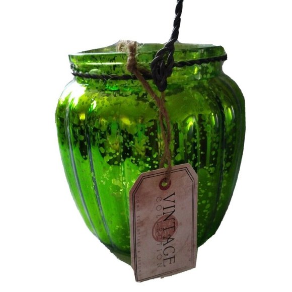 Mercury Glass Lantern Hanging Candle Light Candle - Picture 3 of 8